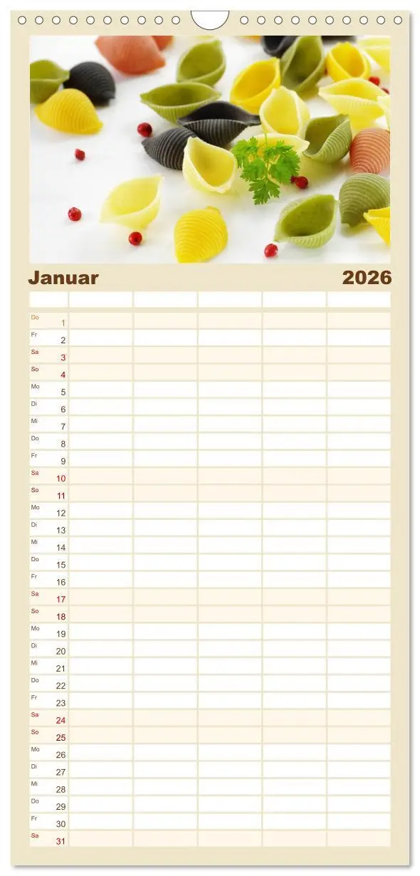 Bild: 9783516518931 | Familienplaner 2026 - Leichte Küche mit 5 Spalten (Wandkalender, 21...