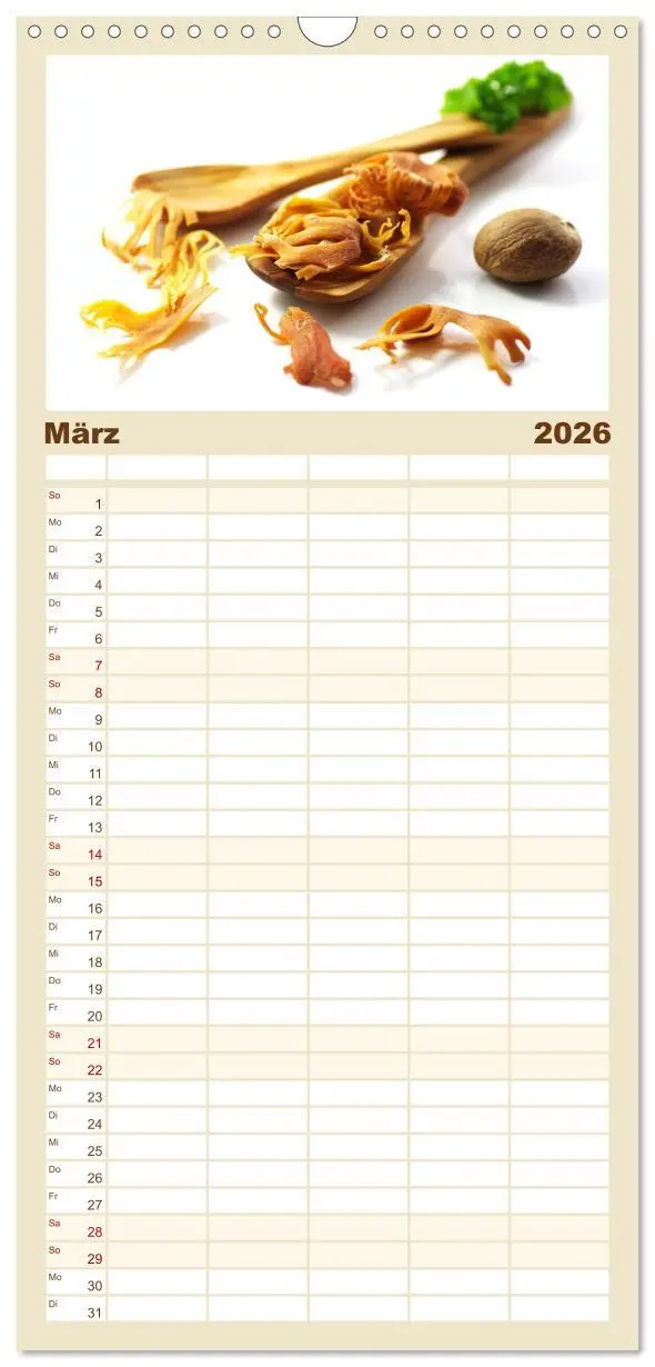 Bild: 9783516518931 | Familienplaner 2026 - Leichte Küche mit 5 Spalten (Wandkalender, 21...