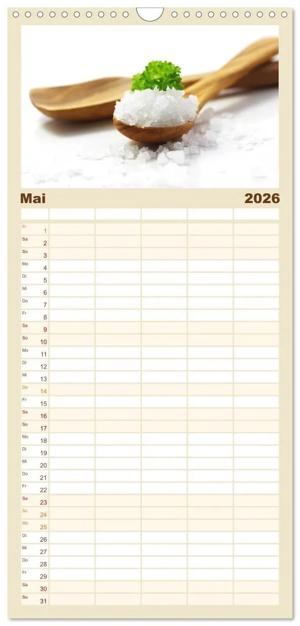 Bild: 9783516518931 | Familienplaner 2026 - Leichte Küche mit 5 Spalten (Wandkalender, 21...