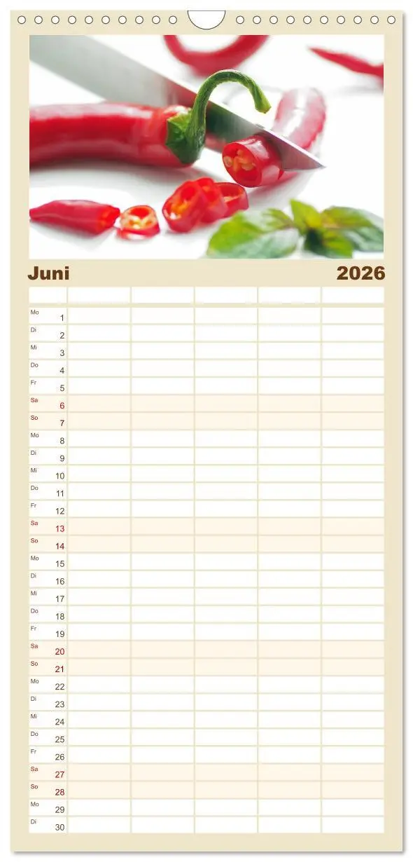 Bild: 9783516518931 | Familienplaner 2026 - Leichte Küche mit 5 Spalten (Wandkalender, 21...