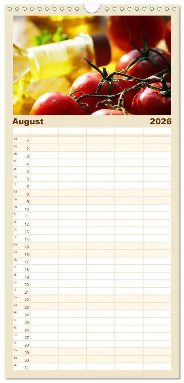 Bild: 9783516518931 | Familienplaner 2026 - Leichte Küche mit 5 Spalten (Wandkalender, 21...