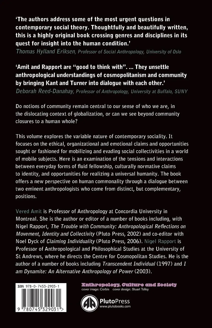 Rückseite: 9780745329031 | Community, Cosmopolitanism and the Problem of Human Commonality | Buch