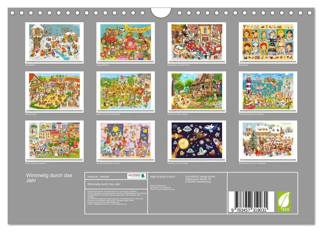 Bild: 9783457319031 | Wimmelig durch das Jahr (Wandkalender 2026 DIN A4 quer), CALVENDO...