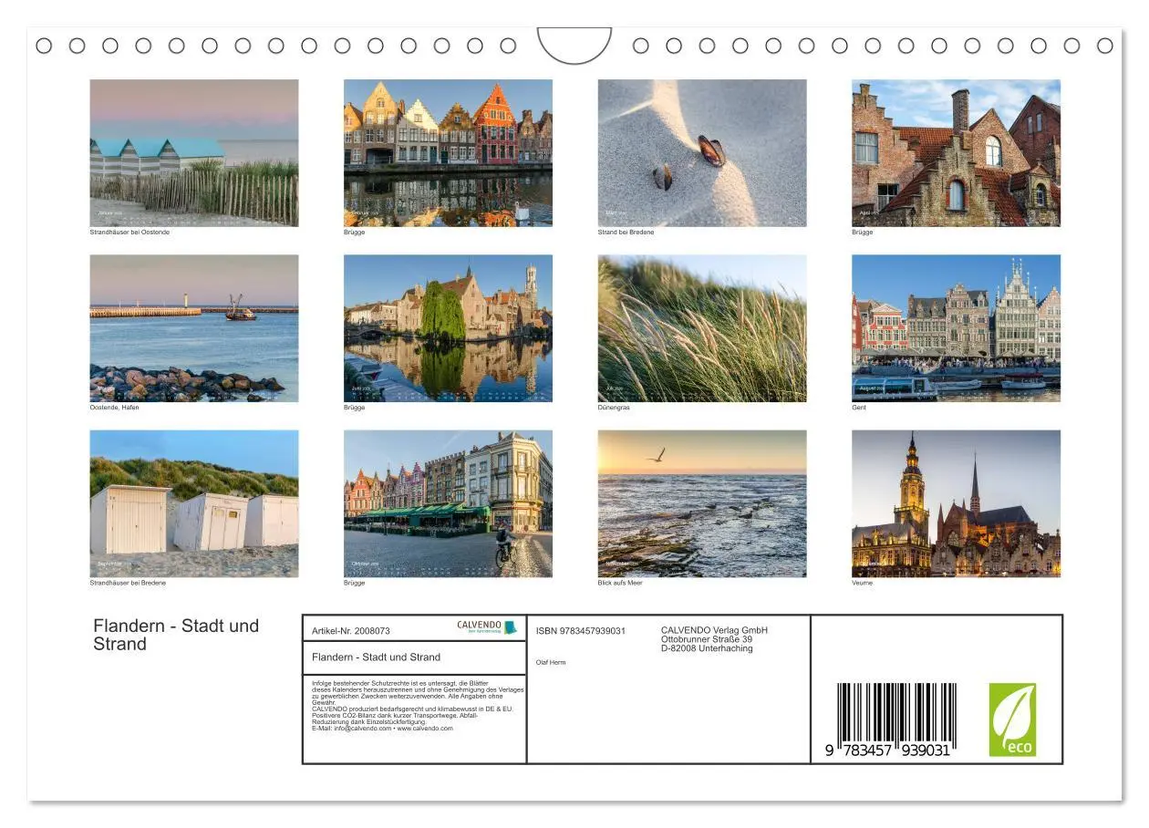Bild: 9783457939031 | Flandern - Stadt und Strand (Wandkalender 2026 DIN A4 quer),...