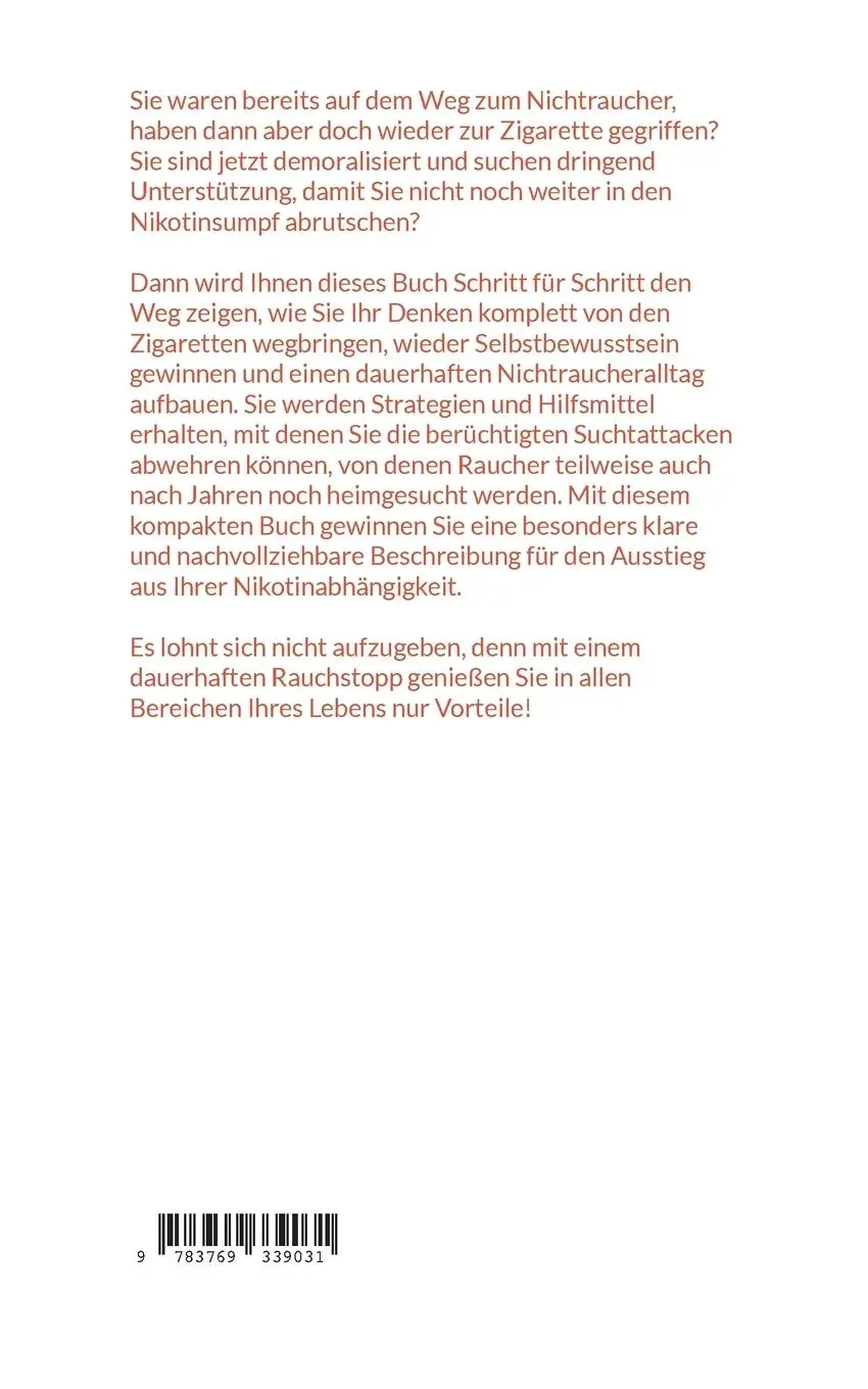 Rückseite: 9783769339031 | Neustart nach dem Nikotinrückfall | Markus K. Hoffmann | Taschenbuch