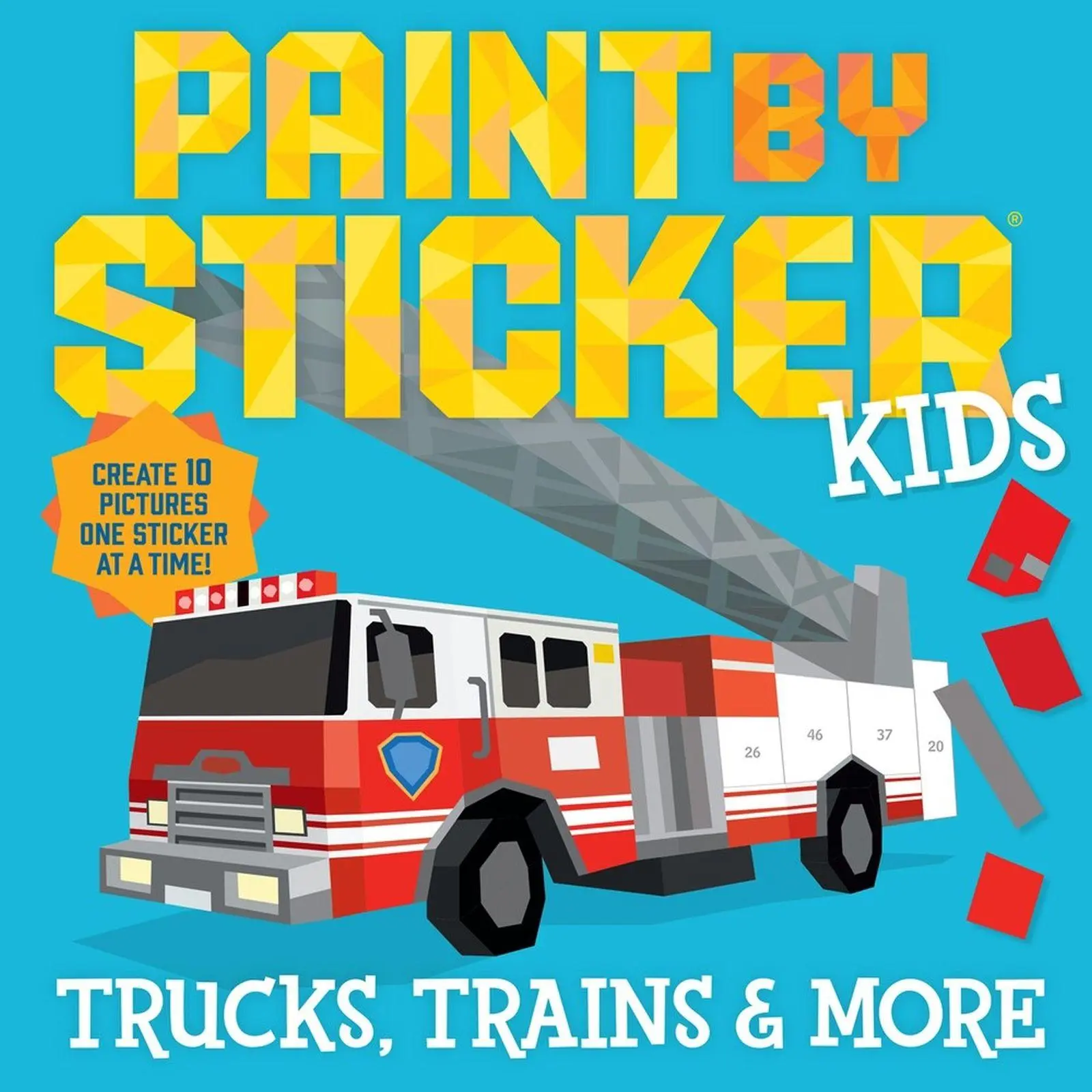 Cover: 9781523529131 | Paint by Sticker Kids: Trucks, Trains &amp; More | Workman Publishing