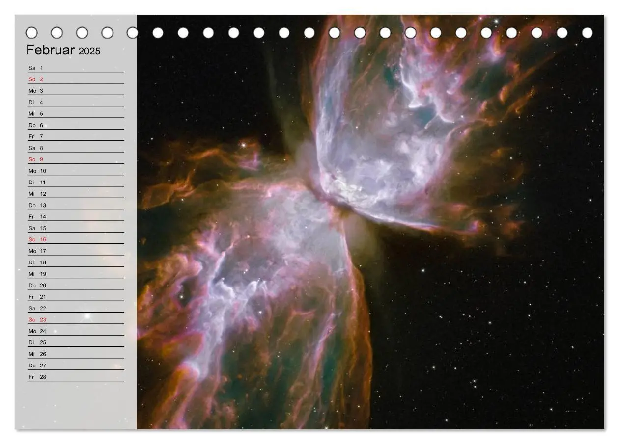 Bild: 9783435529131 | Universum. Farbenpracht der Gasnebel (Tischkalender 2025 DIN A5...