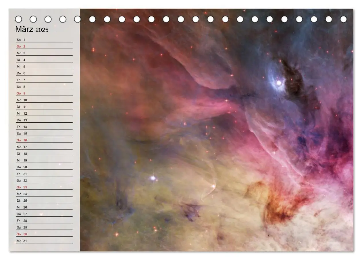 Bild: 9783435529131 | Universum. Farbenpracht der Gasnebel (Tischkalender 2025 DIN A5...