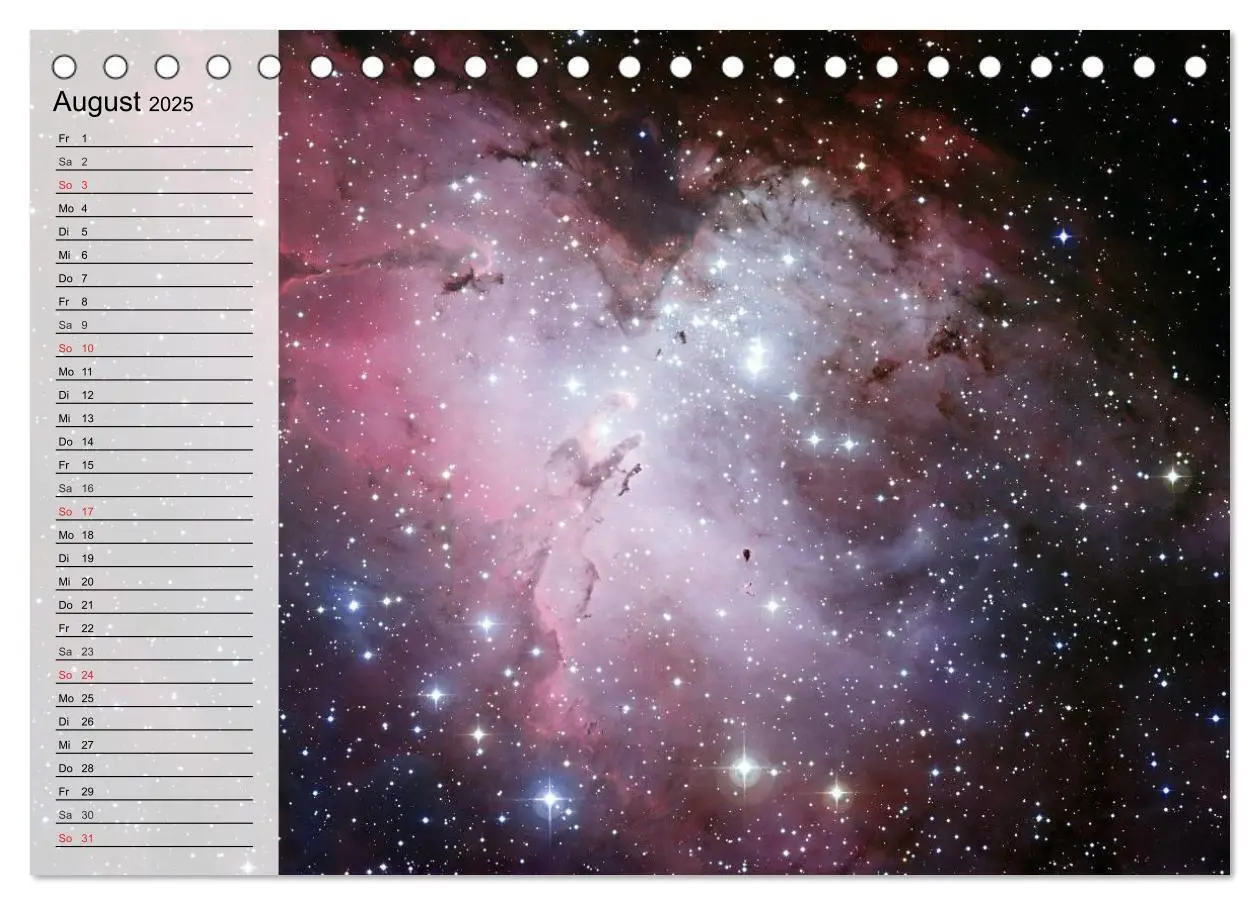 Bild: 9783435529131 | Universum. Farbenpracht der Gasnebel (Tischkalender 2025 DIN A5...