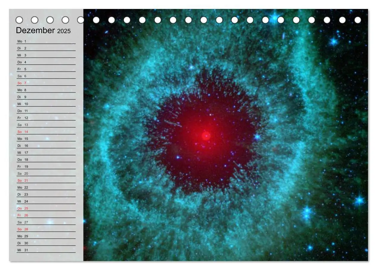 Bild: 9783435529131 | Universum. Farbenpracht der Gasnebel (Tischkalender 2025 DIN A5...