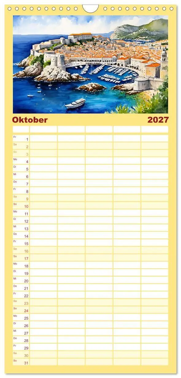 Bild: 9783594309131 | Familienplaner 2027 - Urlaubsparadies Kroatien mit 5 Spalten...