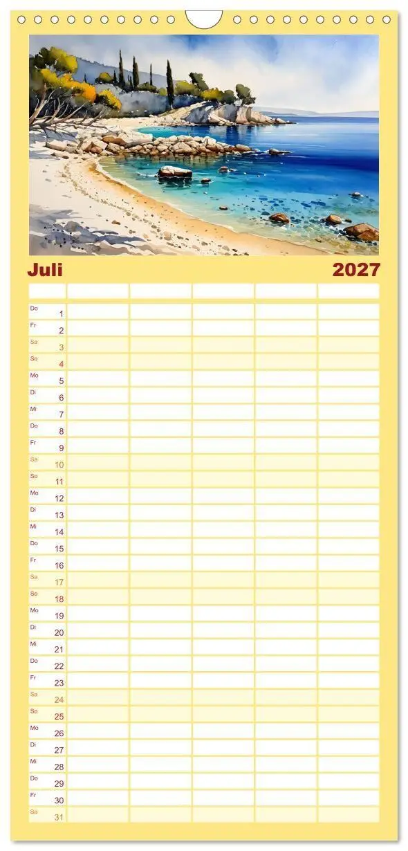 Bild: 9783594309131 | Familienplaner 2027 - Urlaubsparadies Kroatien mit 5 Spalten...