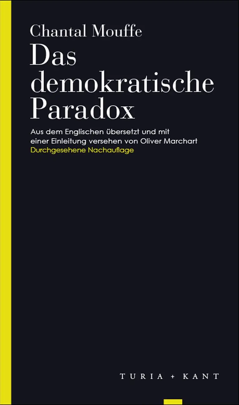 Cover: 9783851329131 | Das demokratische Paradox | Chantal Mouffe | Taschenbuch | 139 S.