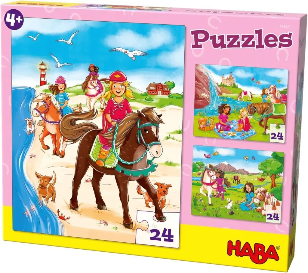Cover: 4010168239231 | Puzzles Pferdefreundinnen. 3 Motive je 24 Teile | Anna-Lena Kühler