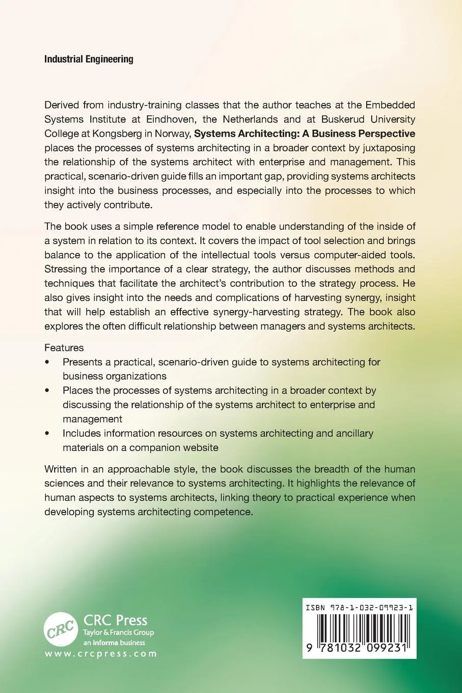 Rückseite: 9781032099231 | Systems Architecting | A Business Perspective | Gerrit Muller | Buch