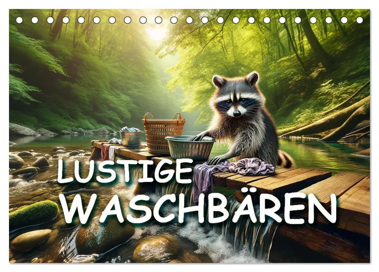 Cover: 9783457469231 | Lustige Waschbären (Tischkalender 2026 DIN A5 quer), CALVENDO...
