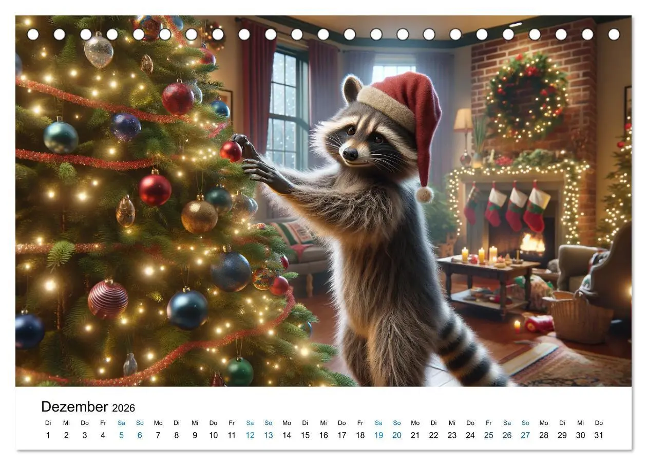 Bild: 9783457469231 | Lustige Waschbären (Tischkalender 2026 DIN A5 quer), CALVENDO...