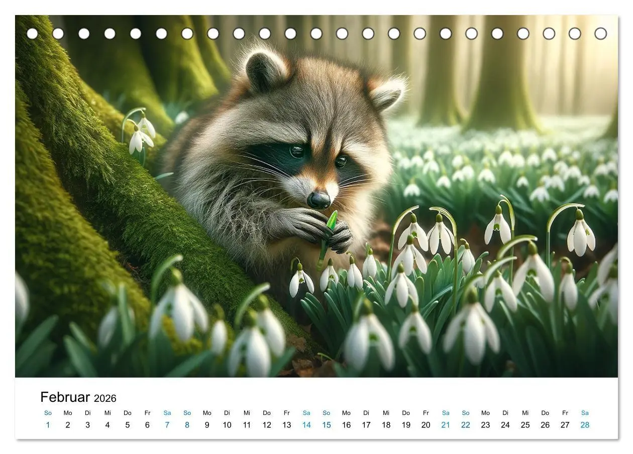 Bild: 9783457469231 | Lustige Waschbären (Tischkalender 2026 DIN A5 quer), CALVENDO...