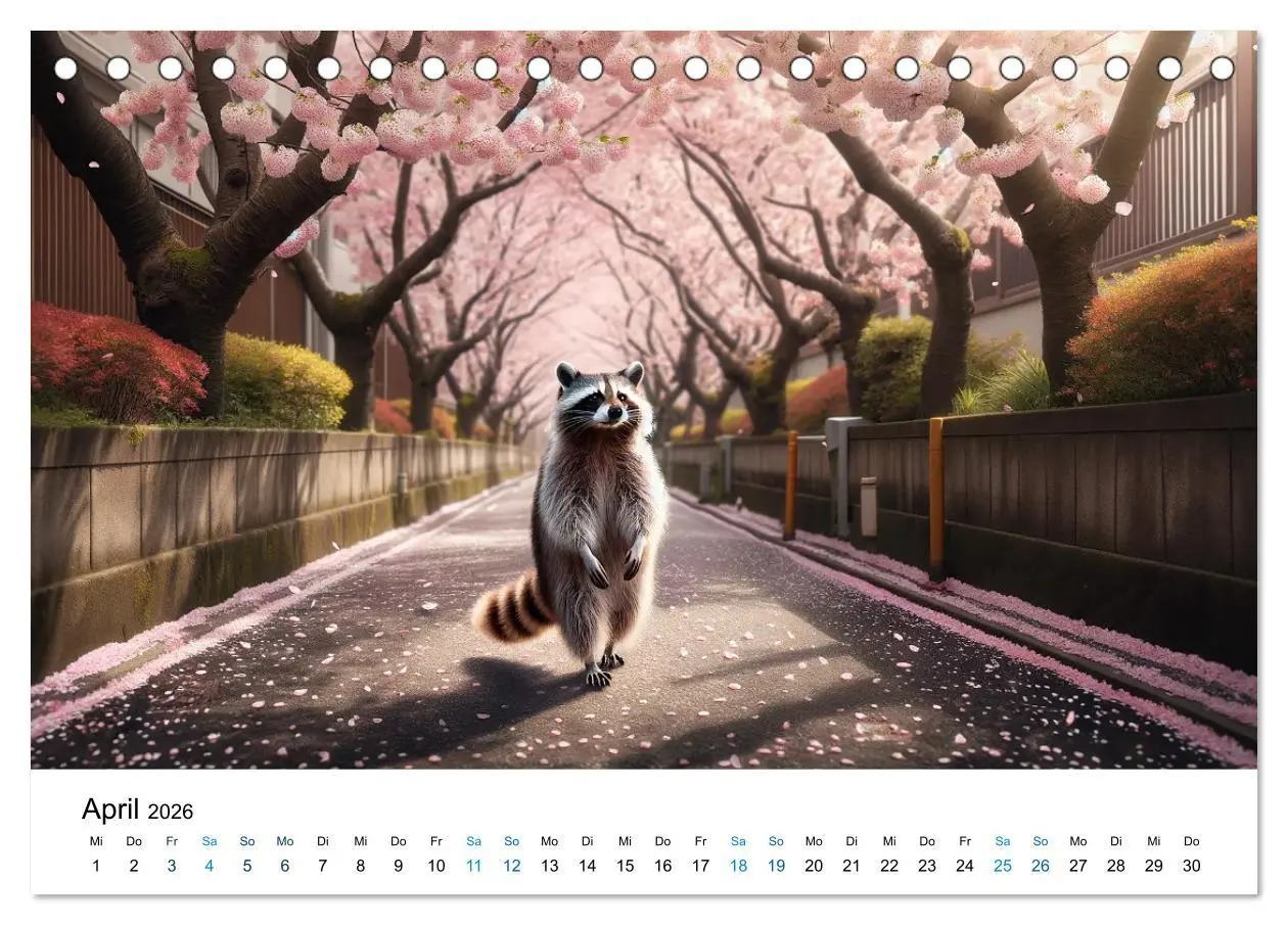 Bild: 9783457469231 | Lustige Waschbären (Tischkalender 2026 DIN A5 quer), CALVENDO...