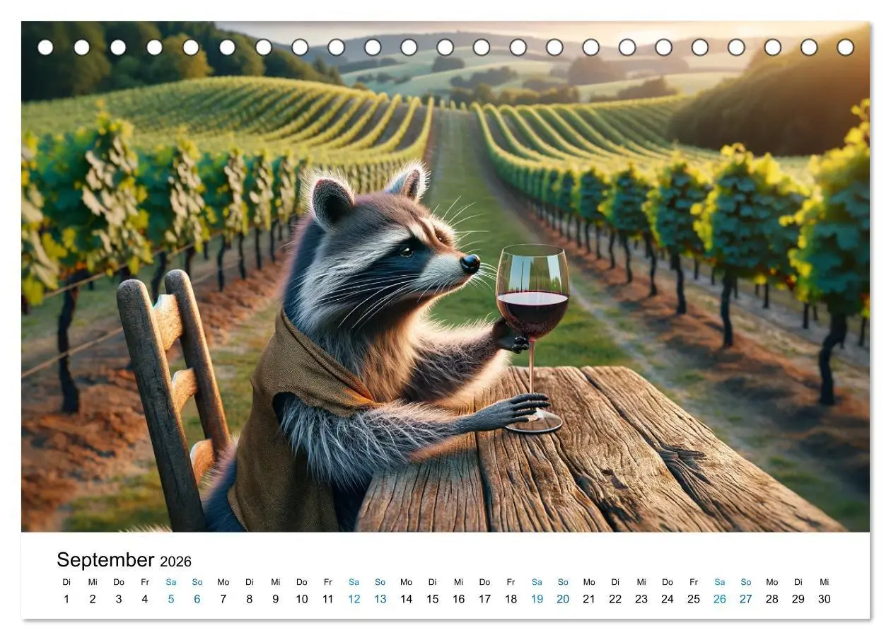 Bild: 9783457469231 | Lustige Waschbären (Tischkalender 2026 DIN A5 quer), CALVENDO...