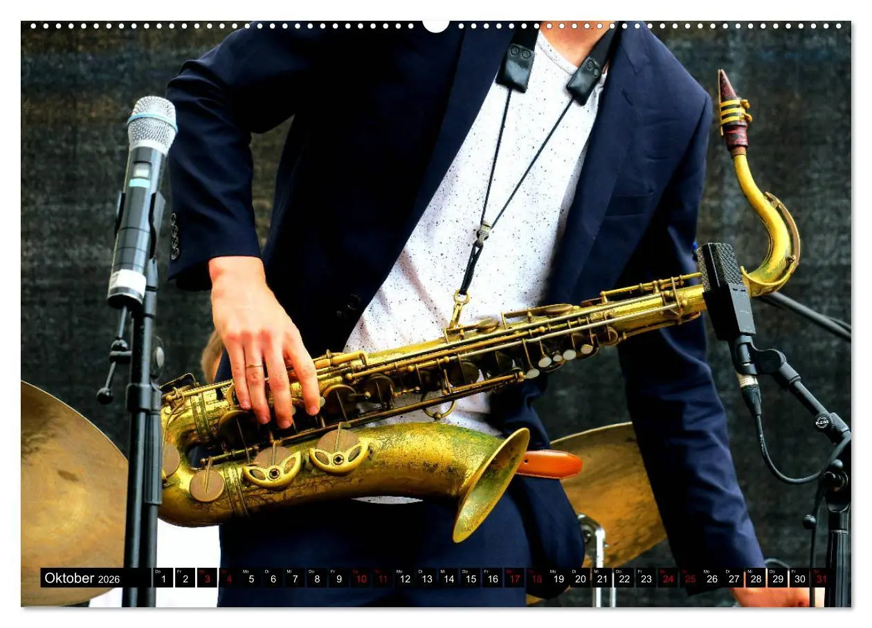 Bild: 9783457779231 | Jazz pur (Wandkalender 2026 DIN A2 quer), CALVENDO Monatskalender