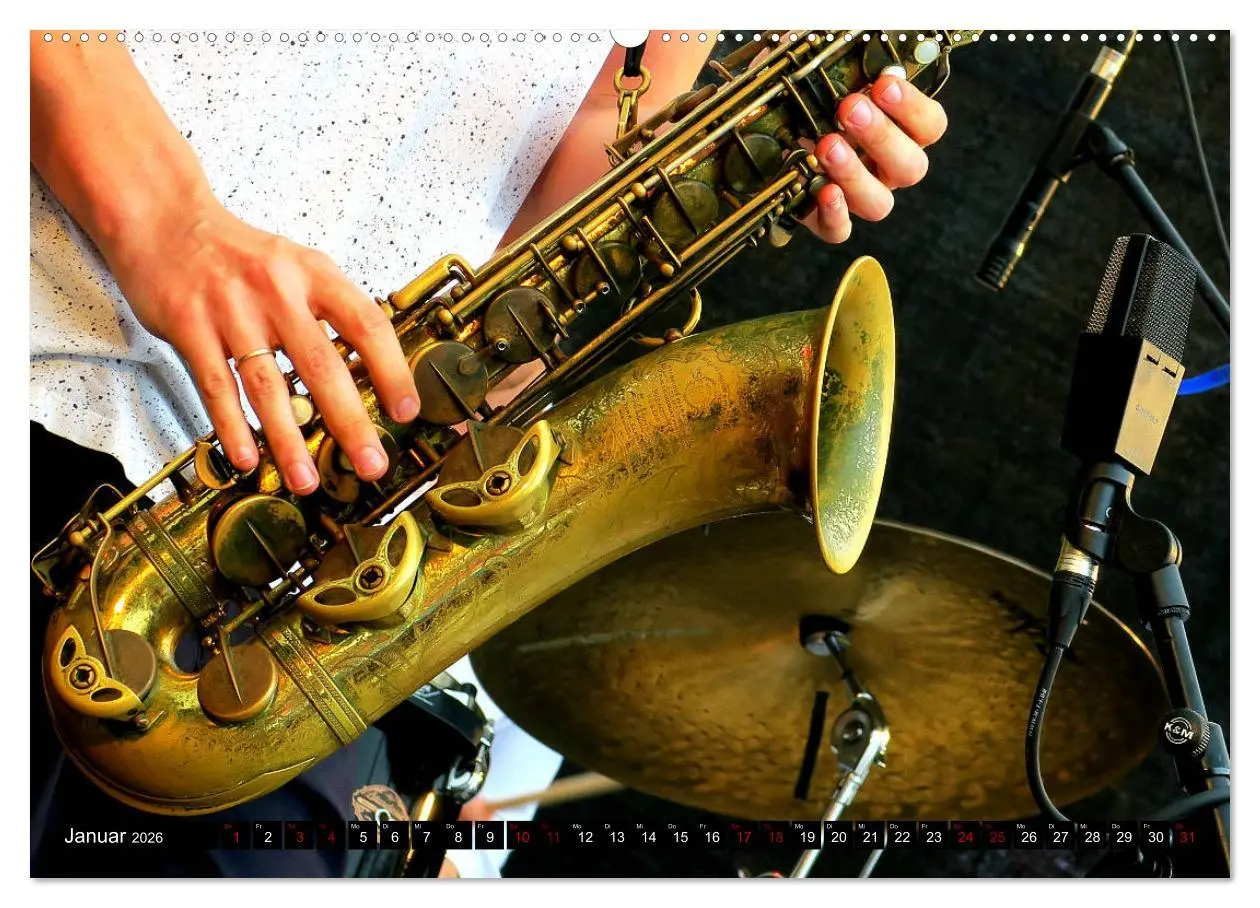 Bild: 9783457779231 | Jazz pur (Wandkalender 2026 DIN A2 quer), CALVENDO Monatskalender