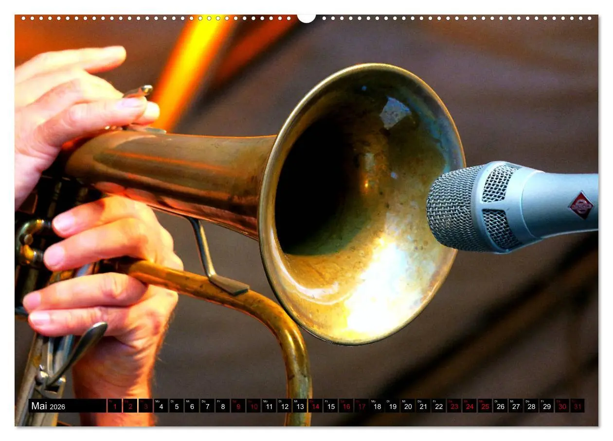 Bild: 9783457779231 | Jazz pur (Wandkalender 2026 DIN A2 quer), CALVENDO Monatskalender