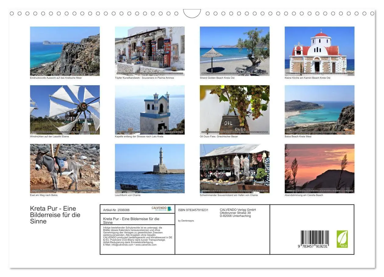 Bild: 9783457919231 | Kreta Pur - Eine Bilderreise für die Sinne (Wandkalender 2026 DIN...