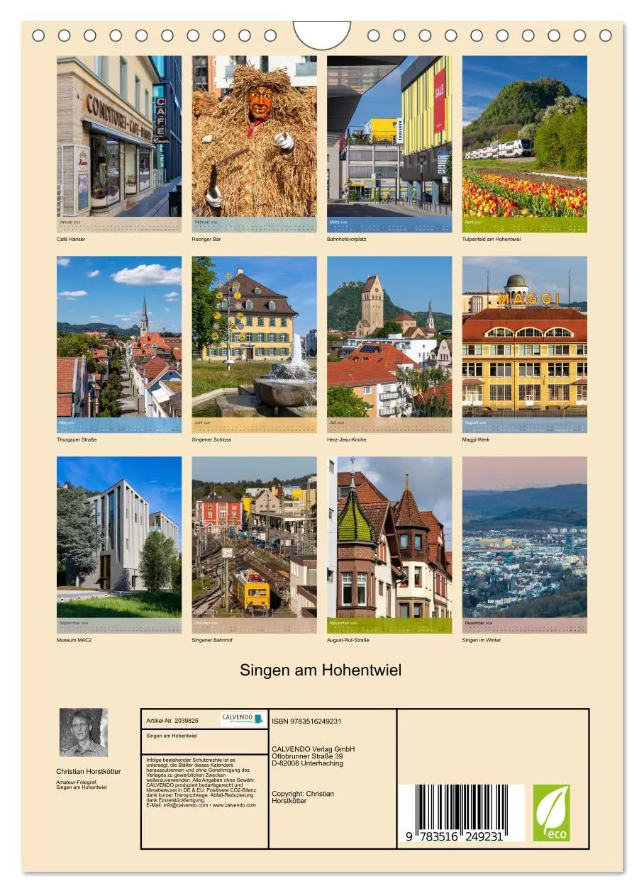 Bild: 9783516249231 | Singen am Hohentwiel (Wandkalender 2026 DIN A4 hoch), CALVENDO...