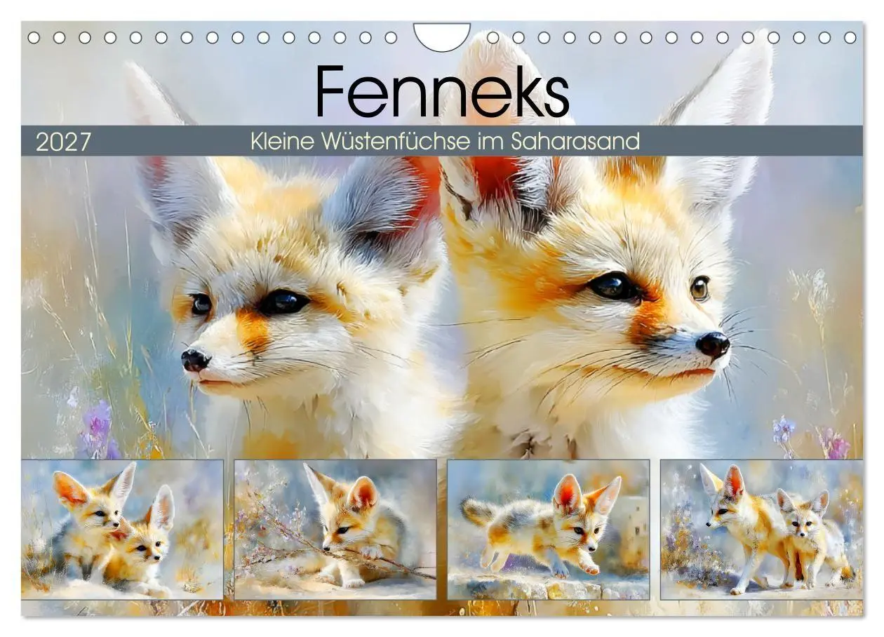 Cover: 9783516799231 | Fenneks. Kleine Wüstenfüchse im Saharasand (Wandkalender 2027 DIN...