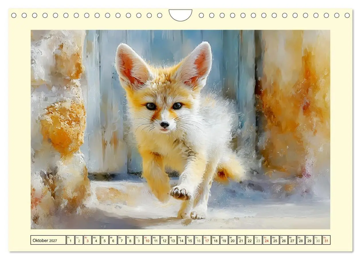 Bild: 9783516799231 | Fenneks. Kleine Wüstenfüchse im Saharasand (Wandkalender 2027 DIN...