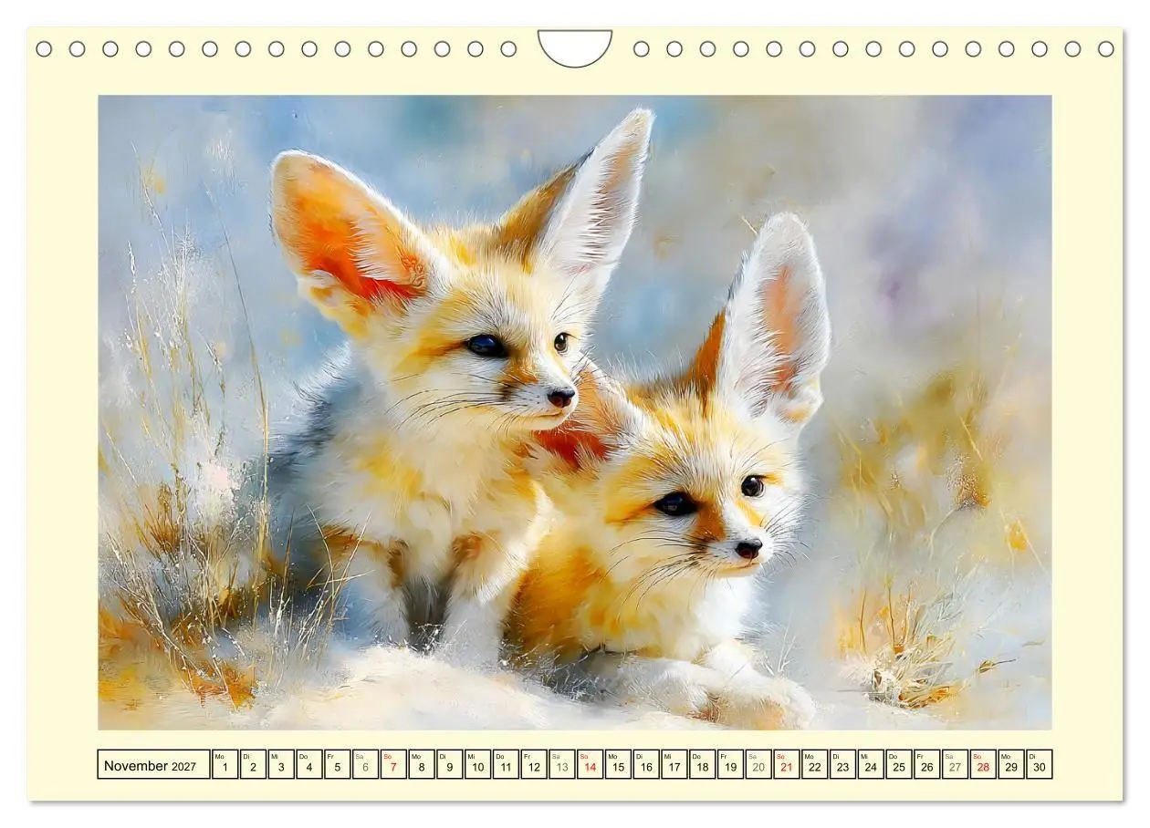 Bild: 9783516799231 | Fenneks. Kleine Wüstenfüchse im Saharasand (Wandkalender 2027 DIN...