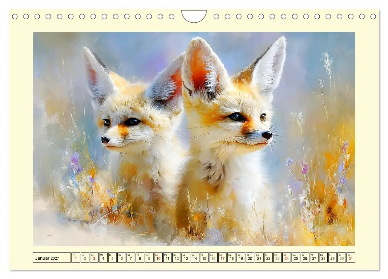 Bild: 9783516799231 | Fenneks. Kleine Wüstenfüchse im Saharasand (Wandkalender 2027 DIN...