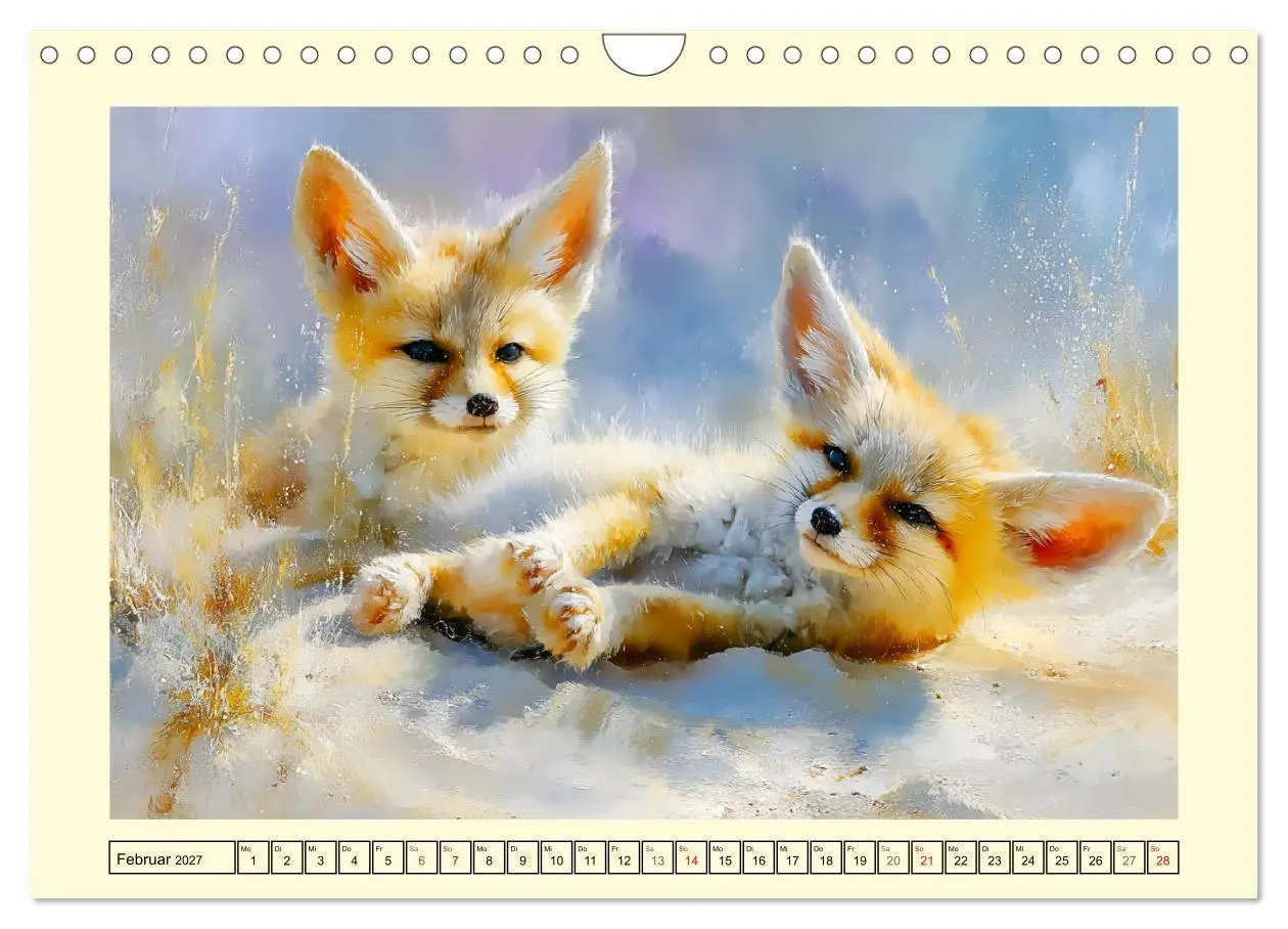 Bild: 9783516799231 | Fenneks. Kleine Wüstenfüchse im Saharasand (Wandkalender 2027 DIN...
