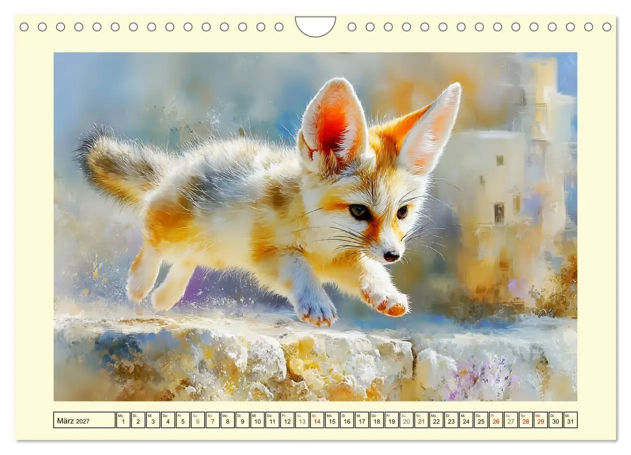 Bild: 9783516799231 | Fenneks. Kleine Wüstenfüchse im Saharasand (Wandkalender 2027 DIN...