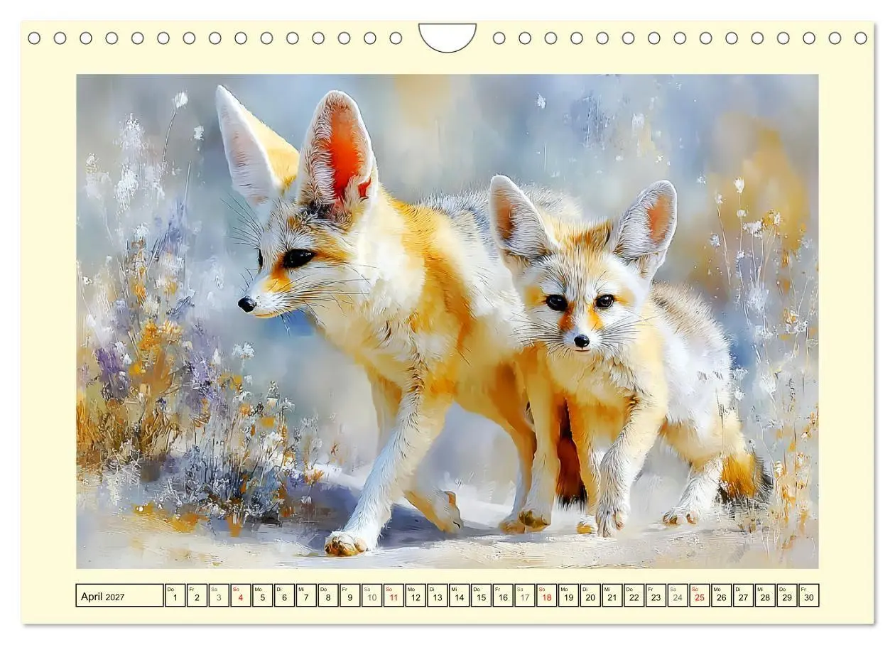 Bild: 9783516799231 | Fenneks. Kleine Wüstenfüchse im Saharasand (Wandkalender 2027 DIN...