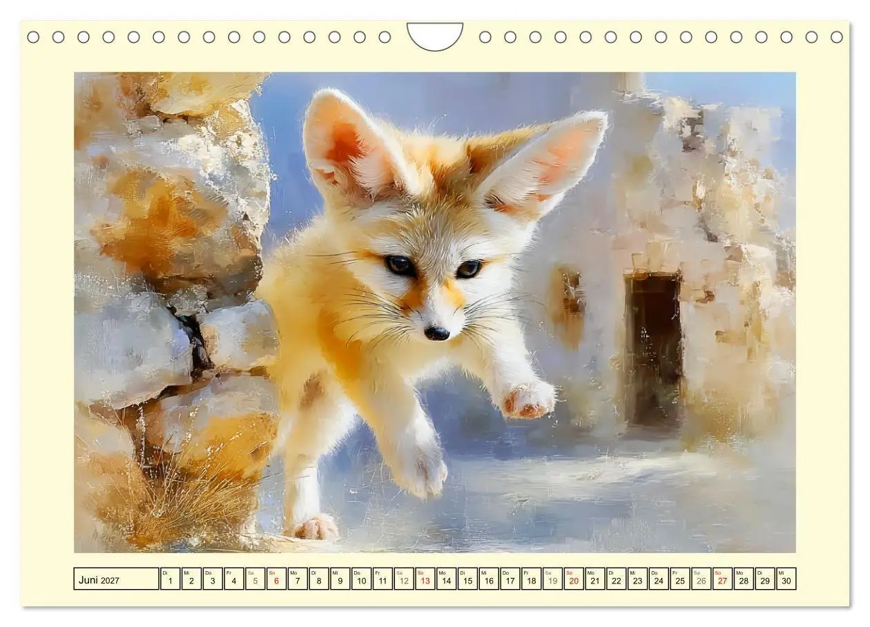 Bild: 9783516799231 | Fenneks. Kleine Wüstenfüchse im Saharasand (Wandkalender 2027 DIN...