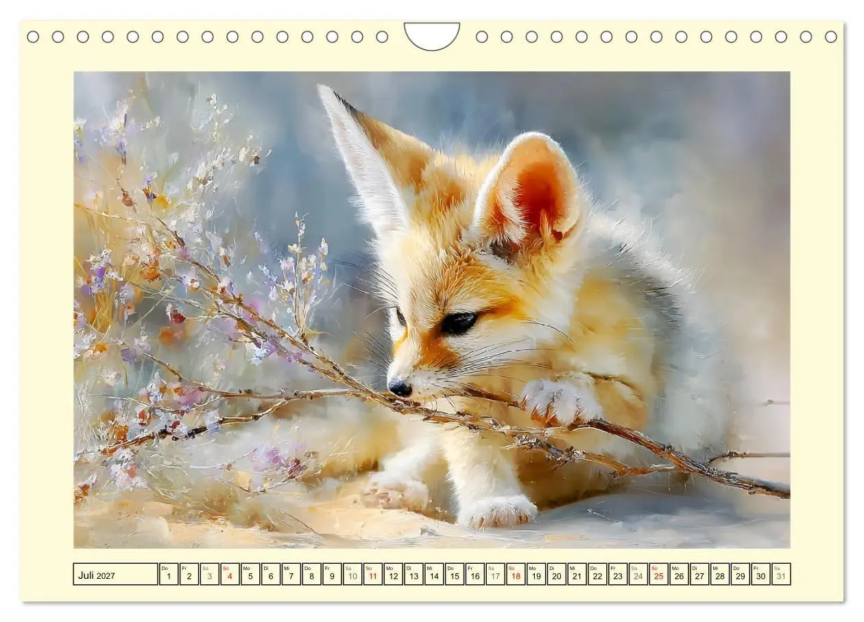 Bild: 9783516799231 | Fenneks. Kleine Wüstenfüchse im Saharasand (Wandkalender 2027 DIN...