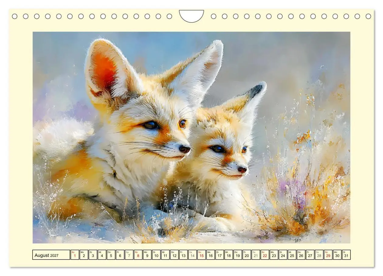 Bild: 9783516799231 | Fenneks. Kleine Wüstenfüchse im Saharasand (Wandkalender 2027 DIN...