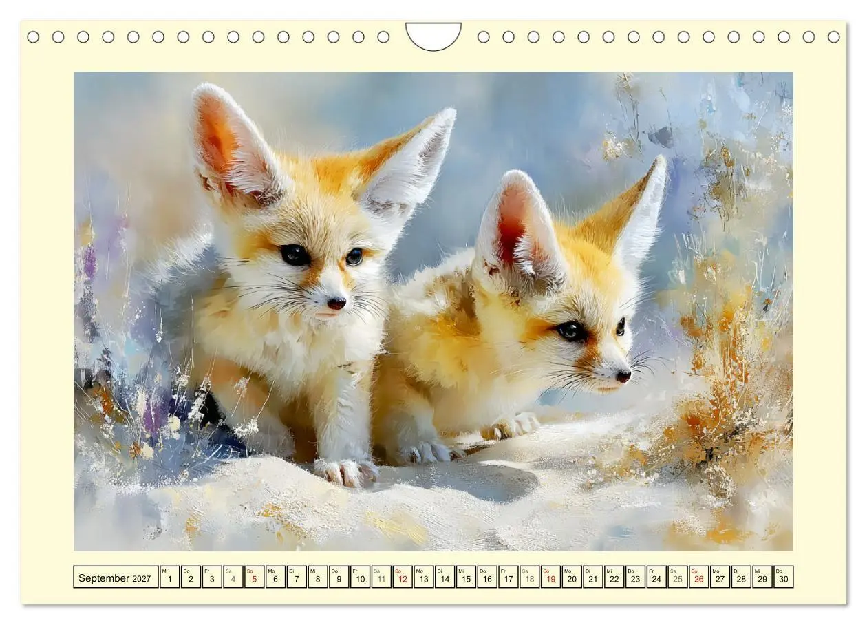 Bild: 9783516799231 | Fenneks. Kleine Wüstenfüchse im Saharasand (Wandkalender 2027 DIN...