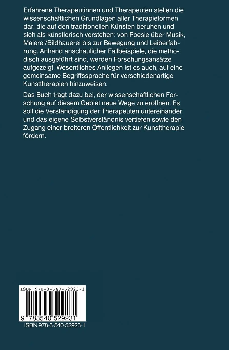 Rückseite: 9783540529231 | Ansätze kunsttherapeutischer Forschung | Peter Petersen | Taschenbuch