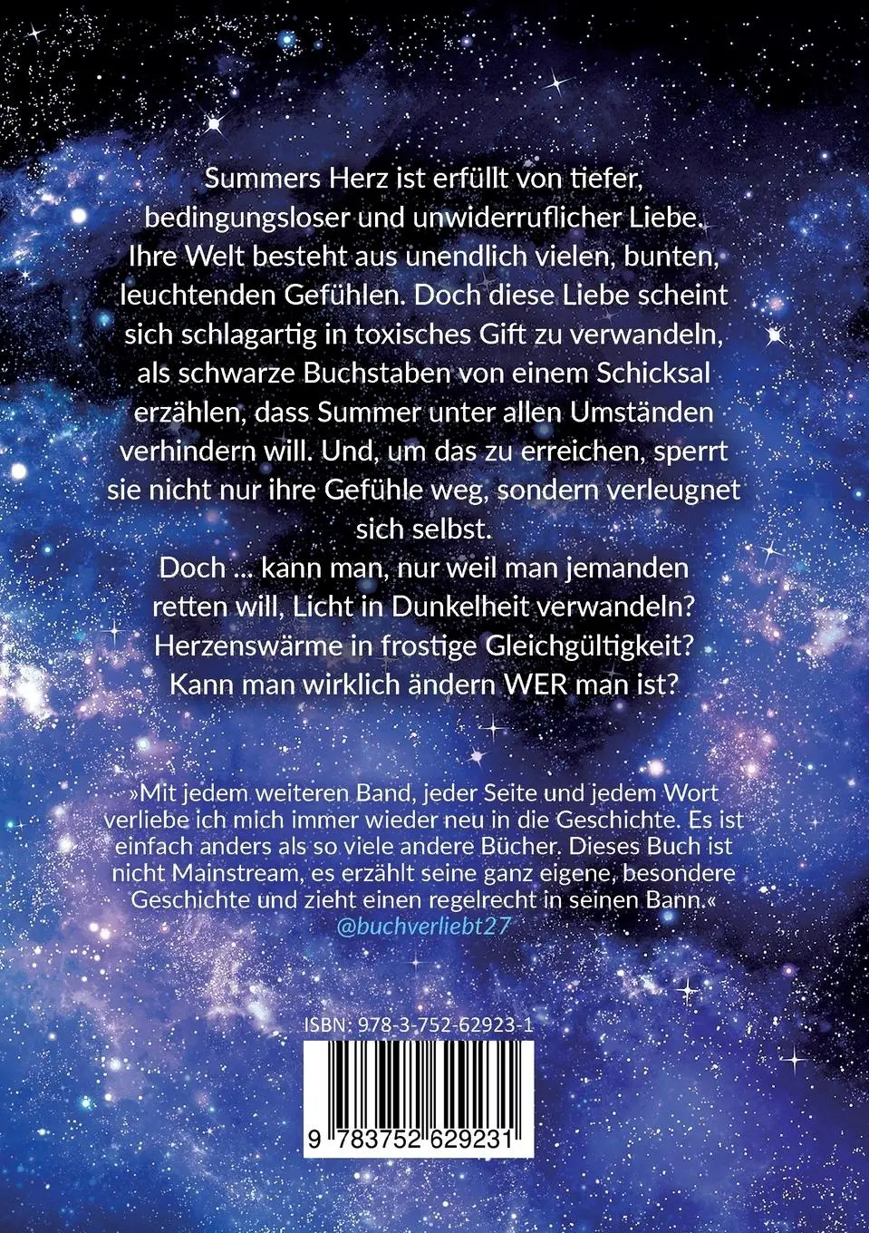 Rückseite: 9783752629231 | Darkness - Leuchtende Dunkelheit | Das Flüstern der Gefühle | Dark