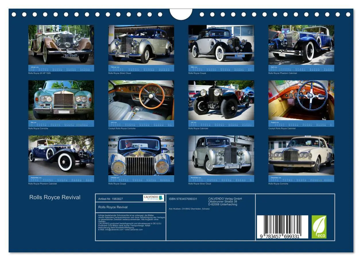 Bild: 9783457699331 | Rolls Royce Revival (Wandkalender 2026 DIN A4 quer), CALVENDO...