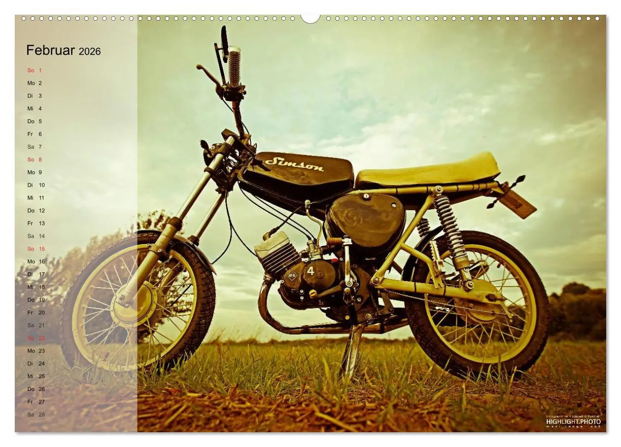Bild: 9783516099331 | Simson S51 (Wandkalender 2026 DIN A2 quer), CALVENDO Monatskalender