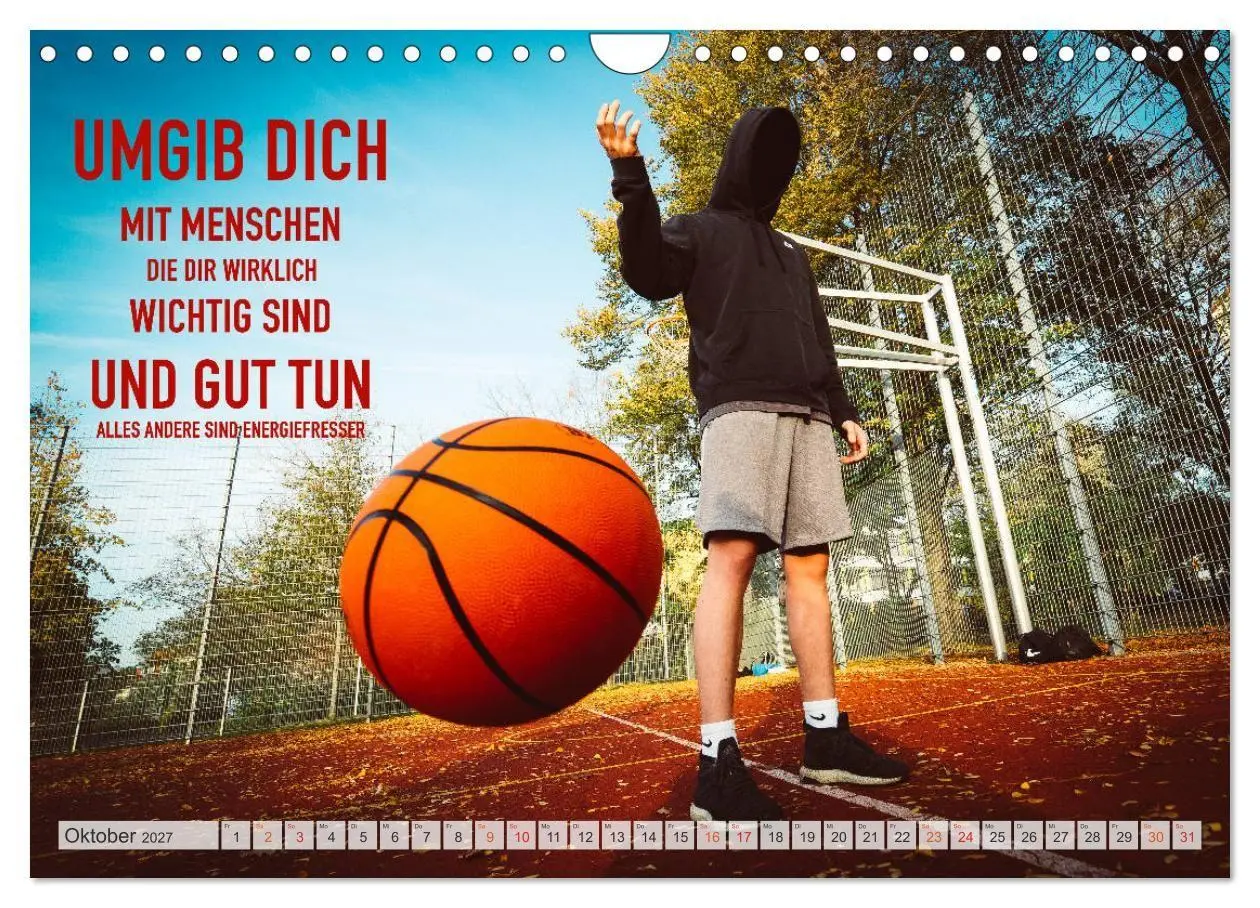 Bild: 9783569569331 | Positive Sprüche - Motivation und Basketball (Wandkalender 2027 DIN...
