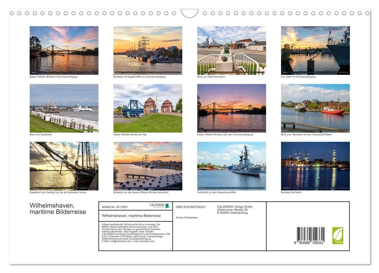 Bild: 9783569709331 | Wilhelmshaven, maritime Bilderreise (Wandkalender 2027 DIN A3...