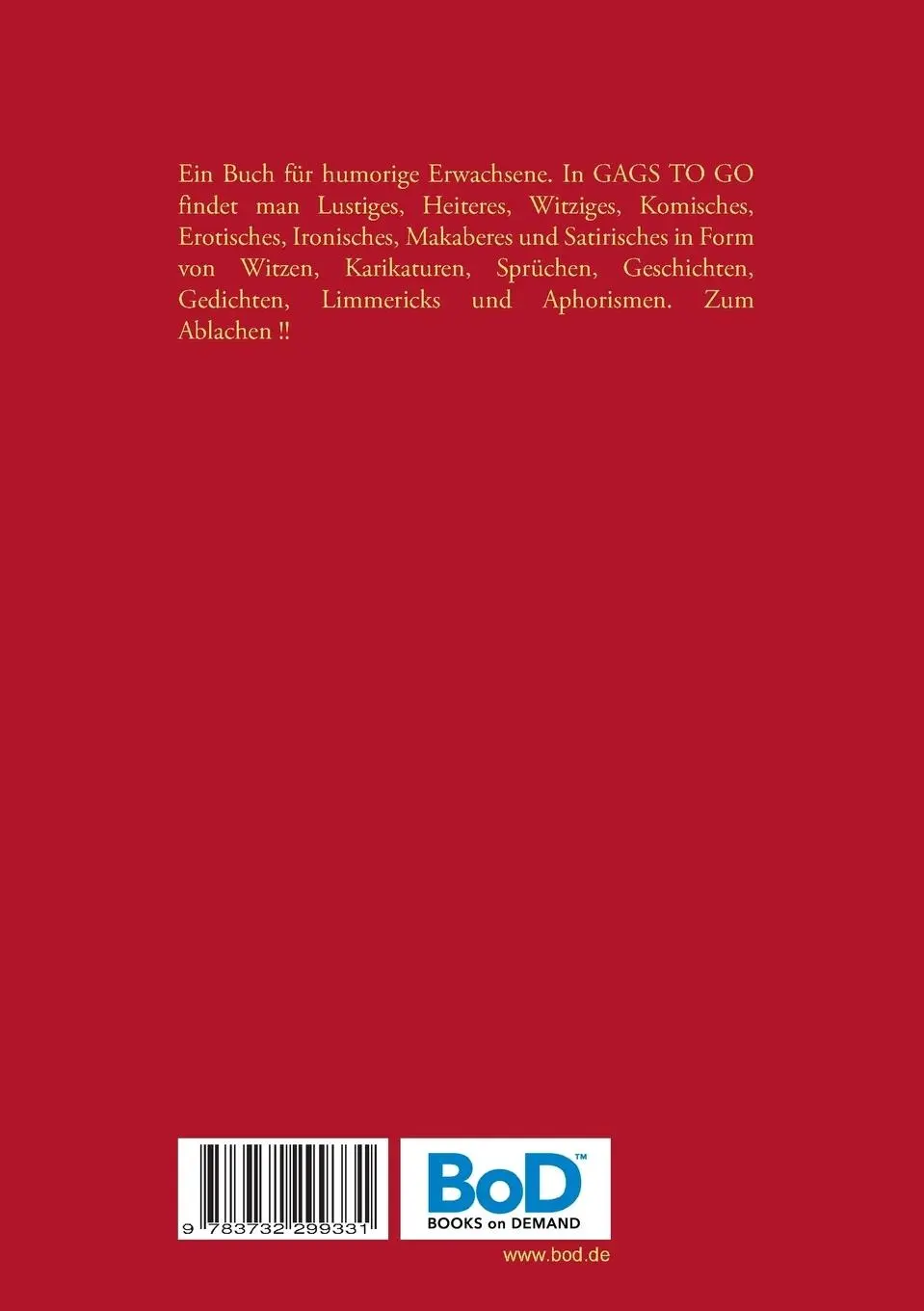 Rückseite: 9783732299331 | Gags to go | Das Lustigbuch | Renate Heberle | Taschenbuch | 136 S.