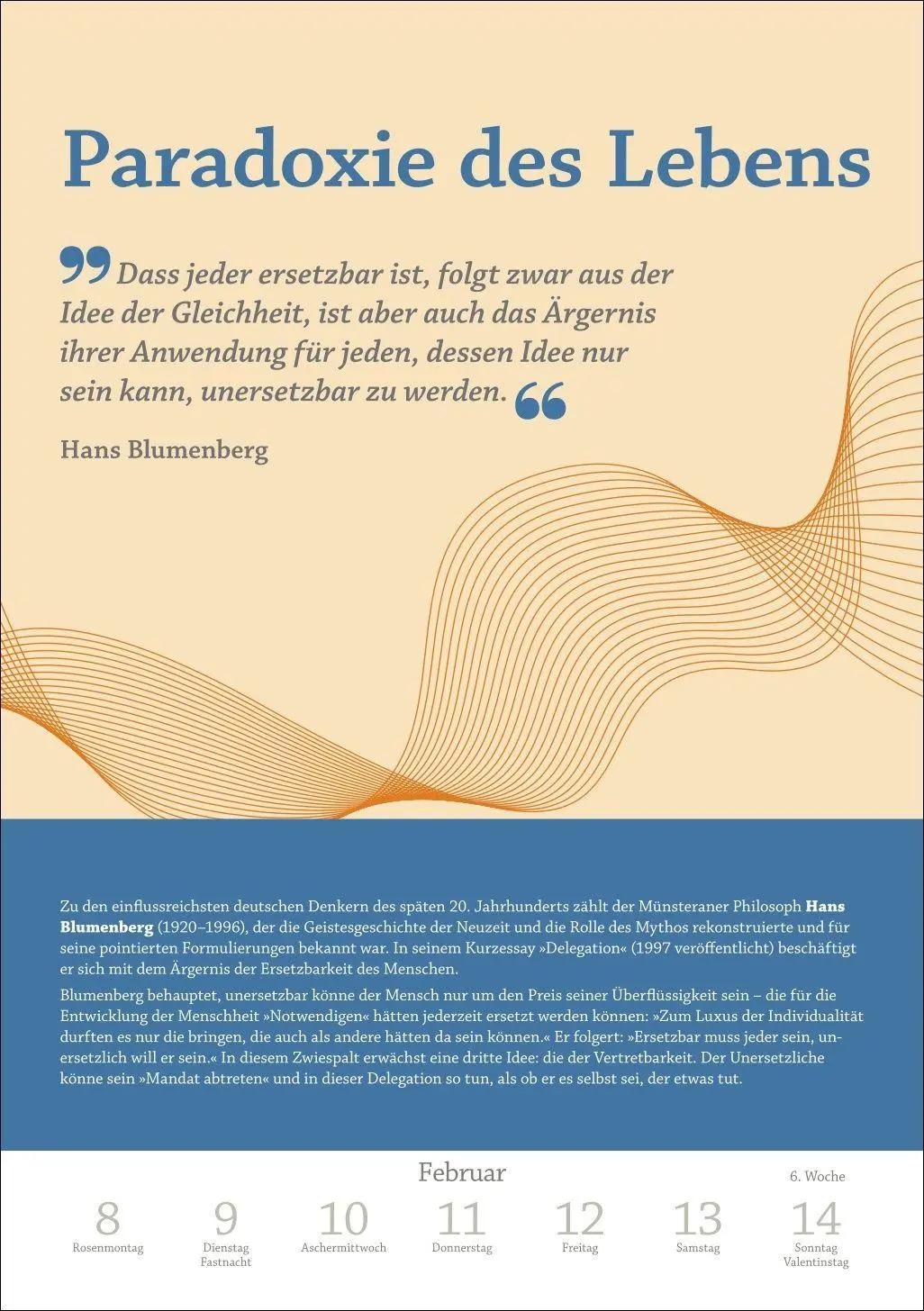 Bild: 9783840039331 | DIE ZEIT Philosophie Wochen-Kulturkalender 2027 - 53 Denkanstöße...