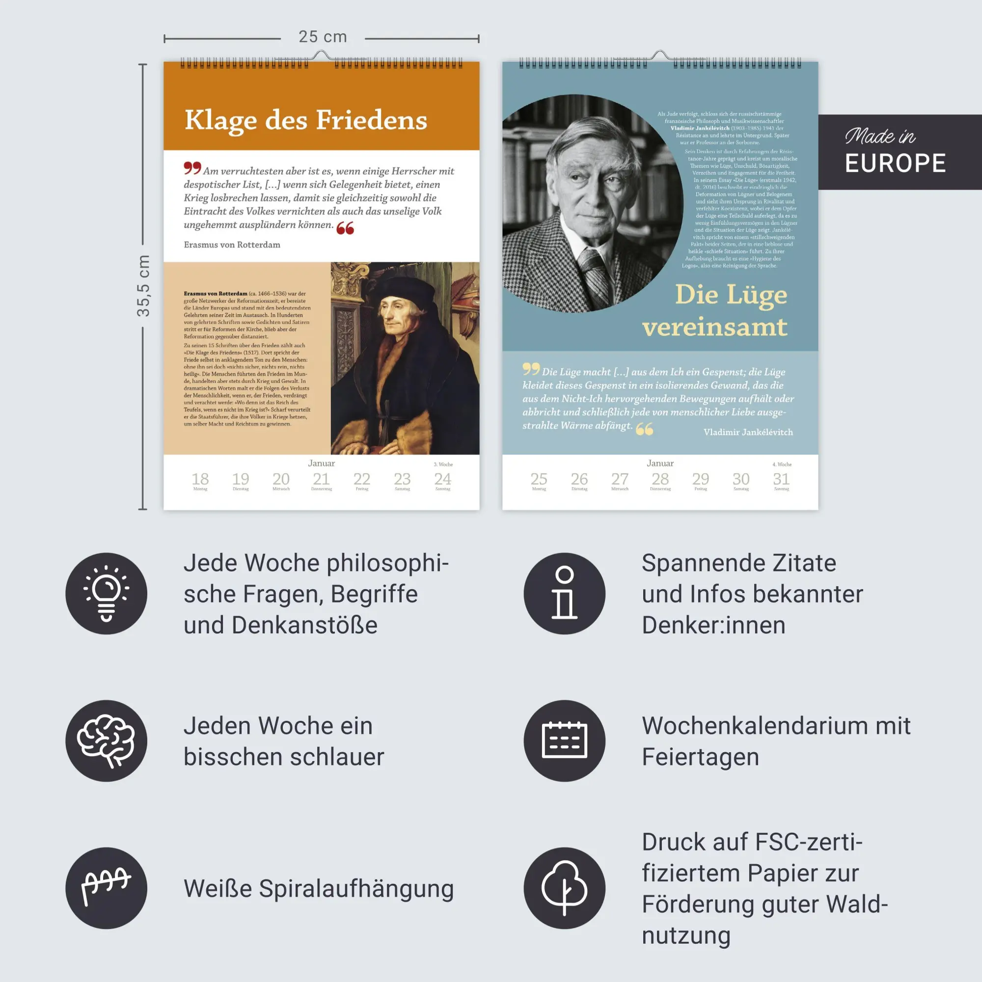 Bild: 9783840039331 | DIE ZEIT Philosophie Wochen-Kulturkalender 2027 - 53 Denkanstöße...