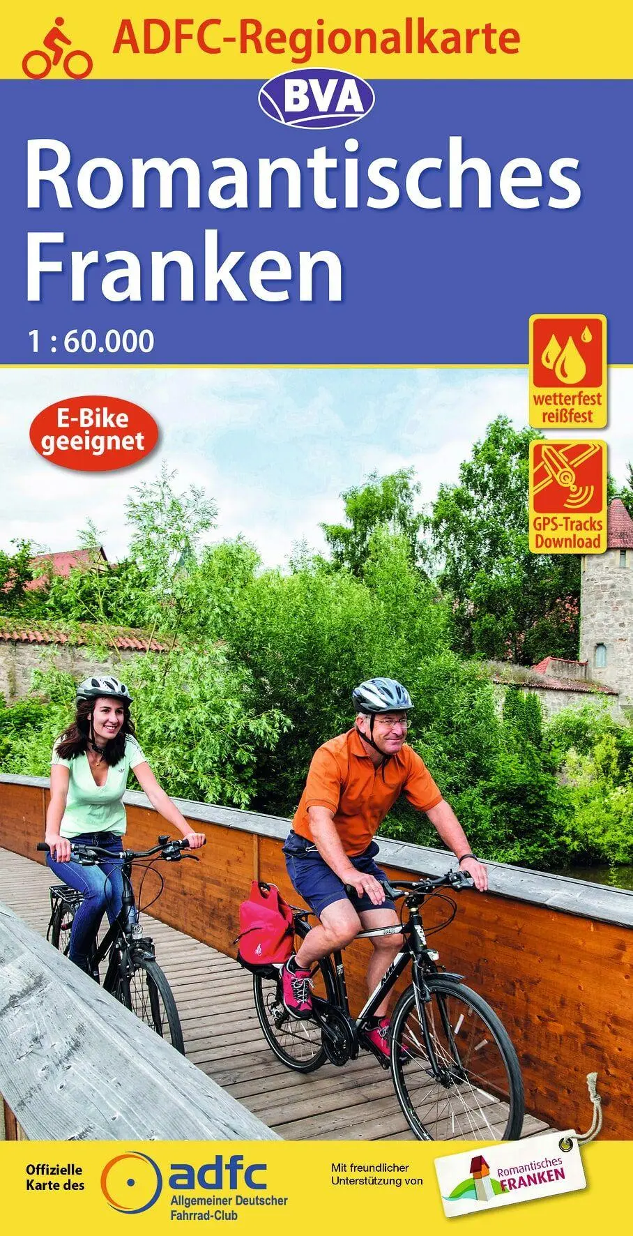 Cover: 9783870739331 | ADFC-Regionalkarte Romantisches Franken, 1:60.000, reiß- und...
